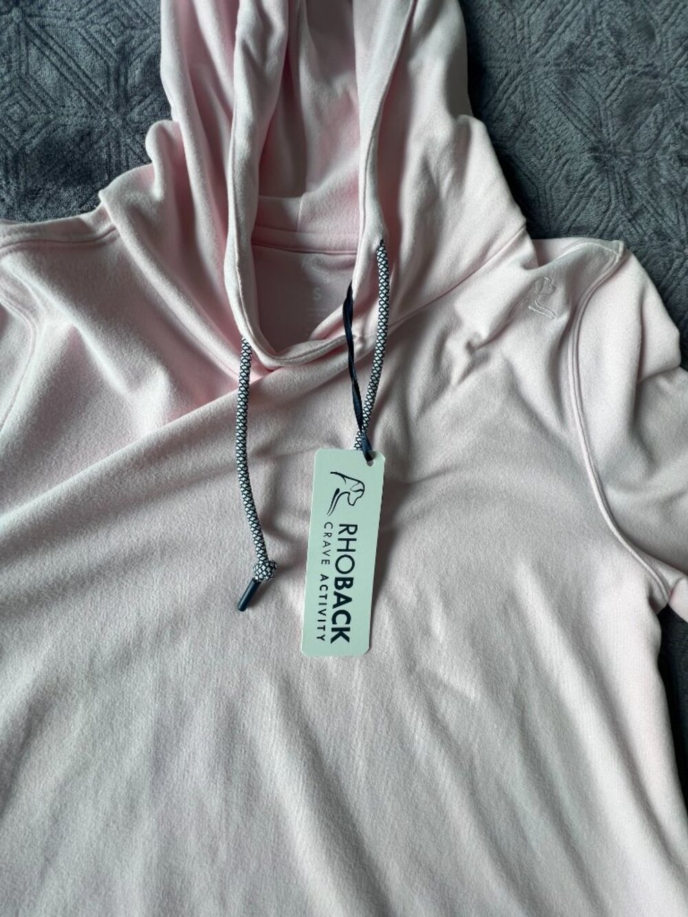 Rhoback Womens Performance Hoodie Sz Small Light Pink NWT Golf Tennis - Picture 6 of 16